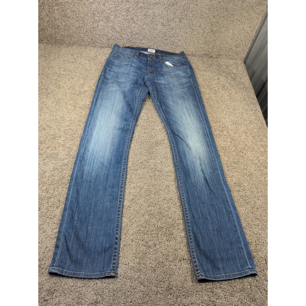 Hudson Byron Straight Leg Jeans Mens 31 Medium Wash Blue Denim Made in USA